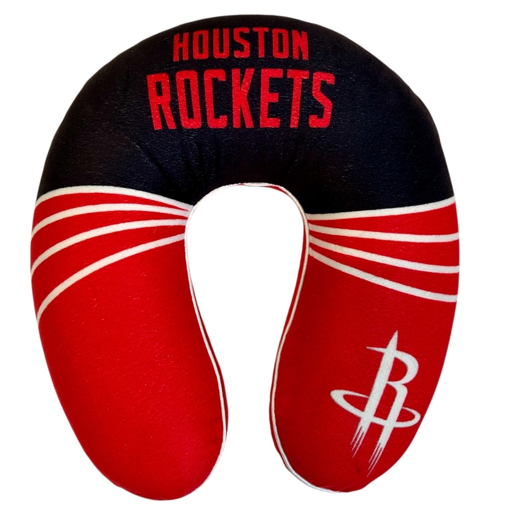 Houston Rockets Neck Pillow - Memory Foam - NBA - Texas - Red Black White Travel